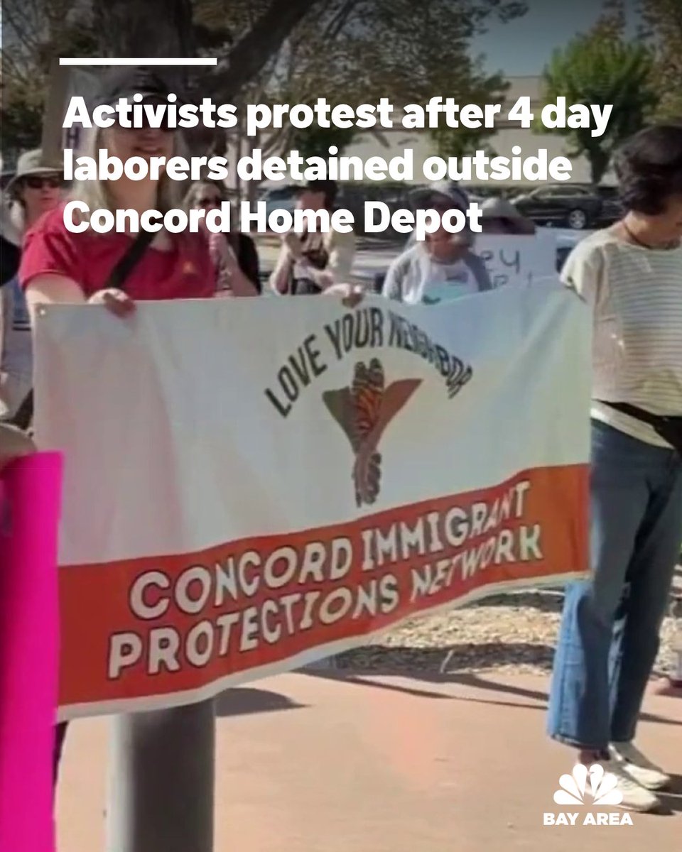 nbcbayarea's tweet photo. Pro-immigration groups gathered outside Home Depot in Concord on Thursday to protest what they say was the detention of four day laborers.
https://t.co/MjVkgVVcKs https://t.co/b502mVKeMM