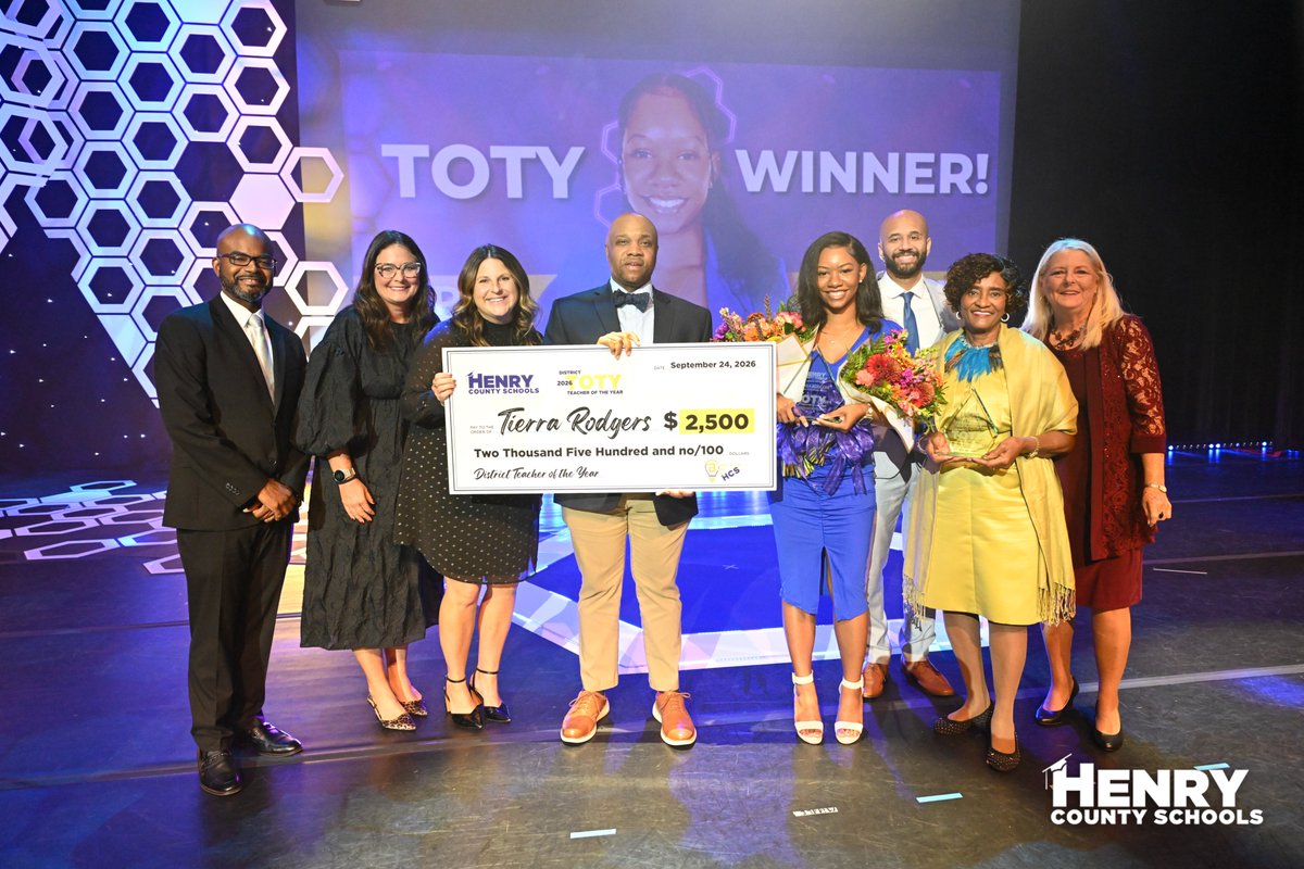 HenryCountyBOE's tweet photo. Tonight, we had the privilege of celebrating the outstanding educators who represent the very best of Henry County Schools. Congratulations to @ArmsJags's Tierra Rodgers, our 2026 District Teacher of the Year! Your commitment to students, leadership in the classroom, and dedication to the teaching profession make a lasting difference in our schools and community.
Thank you to all of our educators for your dedication, influence, and unwavering commitment to building bright futures for Henry County students.
#TOTY2026 #BrightFuturesBeginInHCS #HenryProud #YouBelongInHenry