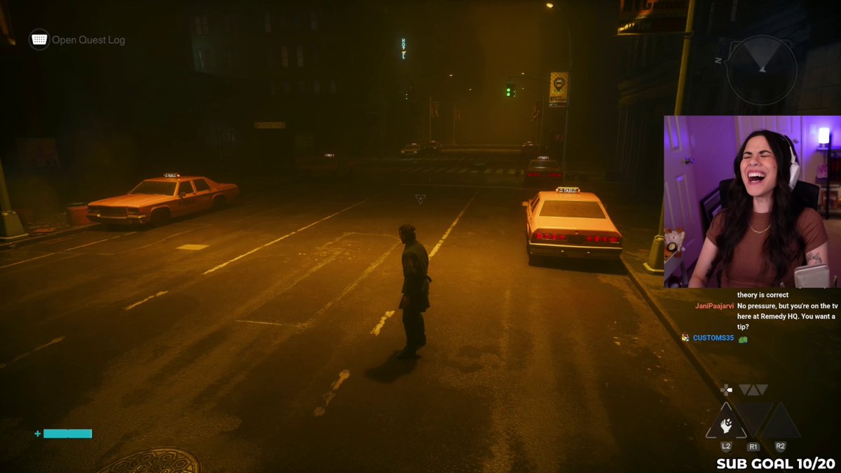 lunityy's tweet photo. I got stuck on this taxi puzzle in Control Resonant for 30 mins, trying to figure out the last bit and was blessed with members of @remedygames dev team in my chat watching me struggle LMAO

the dev who made this puzzle was also watching! ty for believing in me🥹 https://t.co/HFfJ6NBQPl