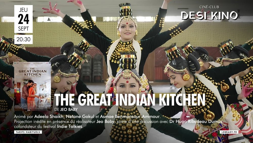 CeliaAtParis's tweet photo. 🇮🇳🎬🥥 Desi Kino #7 - The Great Indian Kitchen ദി ഗ്രേറ്റ് ഇന്ത്യൻ കിച്ചൺ de Jeo Baby ജിയോ ബേബി avec Hugo Ribadeau Dumas, cofondateur du festival Indie Talkies @cinemalebrady : la Jeanne Dielman du Kerala, sans la fin tragique du film franco-belge de Chantal Akerman, en 2x plus court en durée. La répétition, jusqu'à être frénétique des tâches ménagères rappelle aux Occidentaux que nous sommes ce cultissime film, sans les patates pelées 🥔 Un slow burn sincère sur la réalisation du poids arbitraire de naître femme & subir les inégalités/injonctions liées à ce genre, mettant en lumière le non épanouissement d'une femme face à ses aspirations personnelles. De l'empathie masculine contre cette injustice sociale, allant jusqu'à l'intime : les hommes ne rechignent pas à violer leur femme, mais les stigmatisant violemment en impures dès que leurs règles reviennent. Les mecs : vous sortez TOUS d'un con sanglant ! De même, il ne s'agit pas d'être un brûlot misandre : des femmes défendent le conservatisme & perpétuent un cercle vicieux de soumission. On est tout•e•s responsables du respect qu'on s'inspire les un•e•s envers les autres, et ce film est un beau plaidoyer à cette éducation universelle.

📍39 Boulevard de Strasbourg
🎶 ഹരിത ബാലകൃഷ്ണൻ & സുലേഖ കപ്പാടൻ - "ഒരു കുടം" : https://t.co/hj5dxLugEH

#cinéma #Inde #drame #Mollywood #société #famille #conjugalité #domesticité #tradition #patriarcat #misogynie #esclavage #exploitation #routine #pénibilité #sexualité #spiritualité #impureté #femme #féminisme #നിമിഷസജയൻ #സുരാജ്വെഞ്ഞാറമൂട് #Paris #Xè