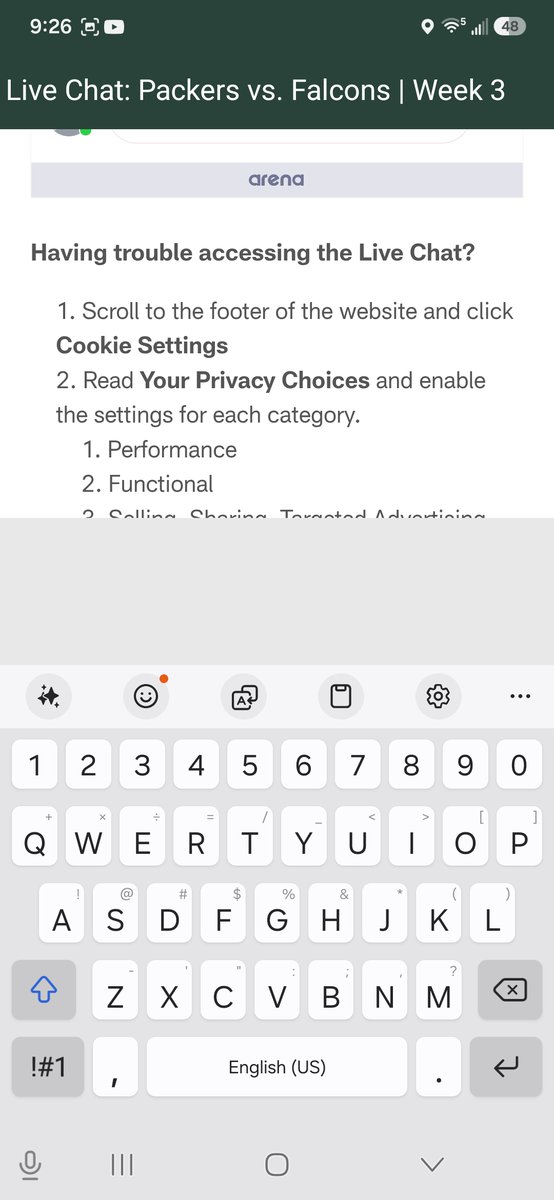 tomassyooper's tweet photo. @WesHod please pass this along to IT. When in the live chat, I position the page as in image 1 so I can see the feed and see what I type. The app gives me pic 2 when I hit the message space. I don't need to see the help propts while typing every message. https://t.co/w6EeKMLc2L
