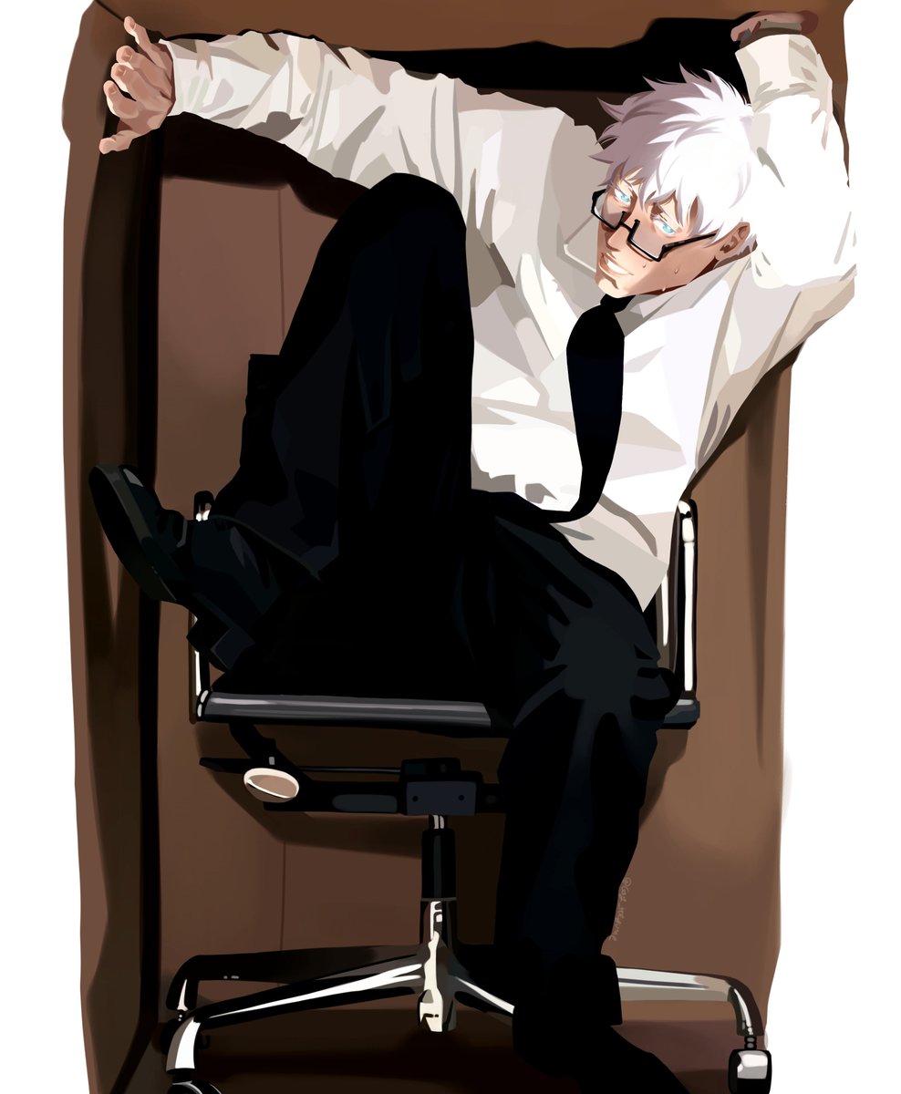 Gay_toeyume's tweet photo. Pathetic officejo (ver 1) #jjktwt #GojoSatoru #呪術廻戰 https://t.co/TP8fHV6flN