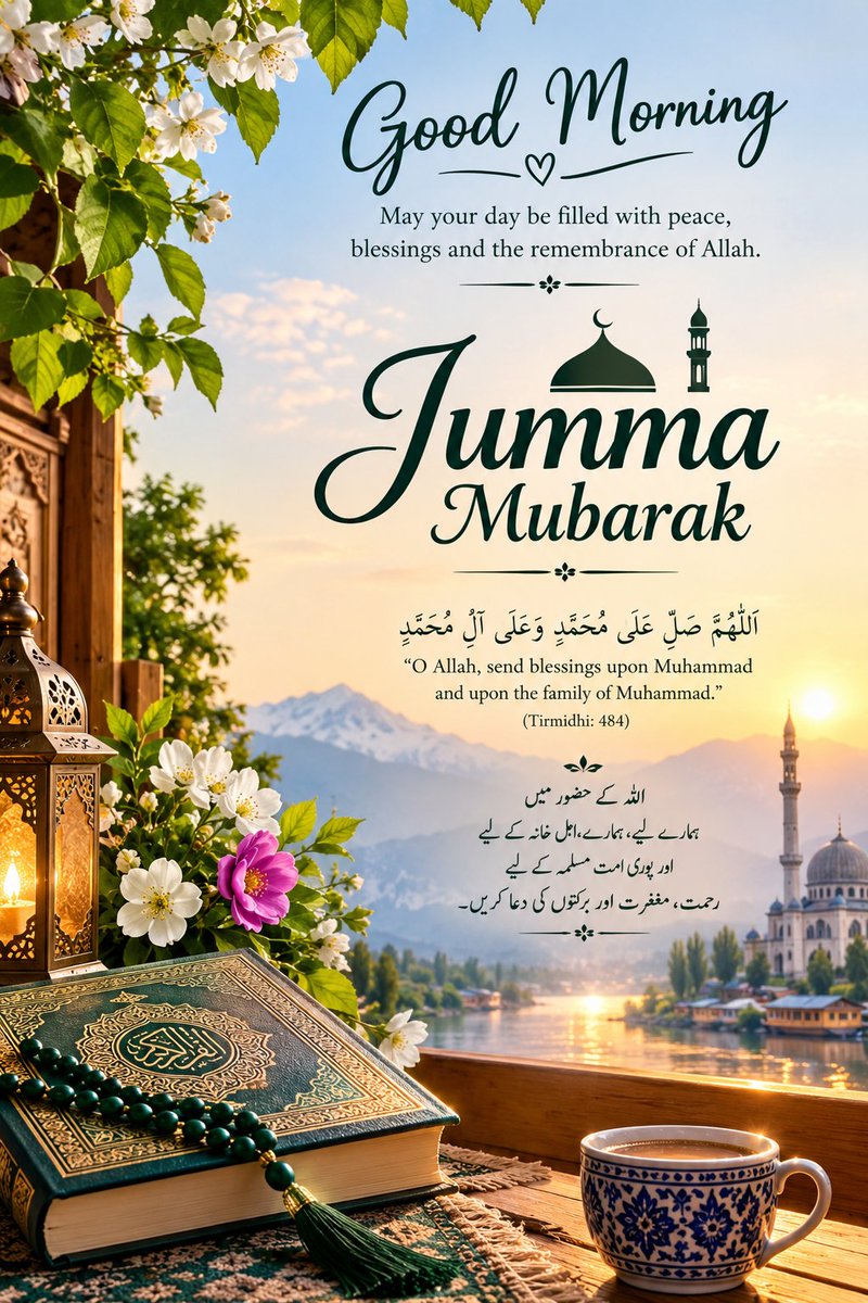 mayidah118879's tweet photo. Good Morning • Jumma Mubarak 🌙✨
May this blessed Friday bring peace to your heart, barakah to your home, and countless blessings from Allah. 🤲💚
اللهم صل وسلم على نبينا محمد ﷺ https://t.co/dd7wHdDwlx