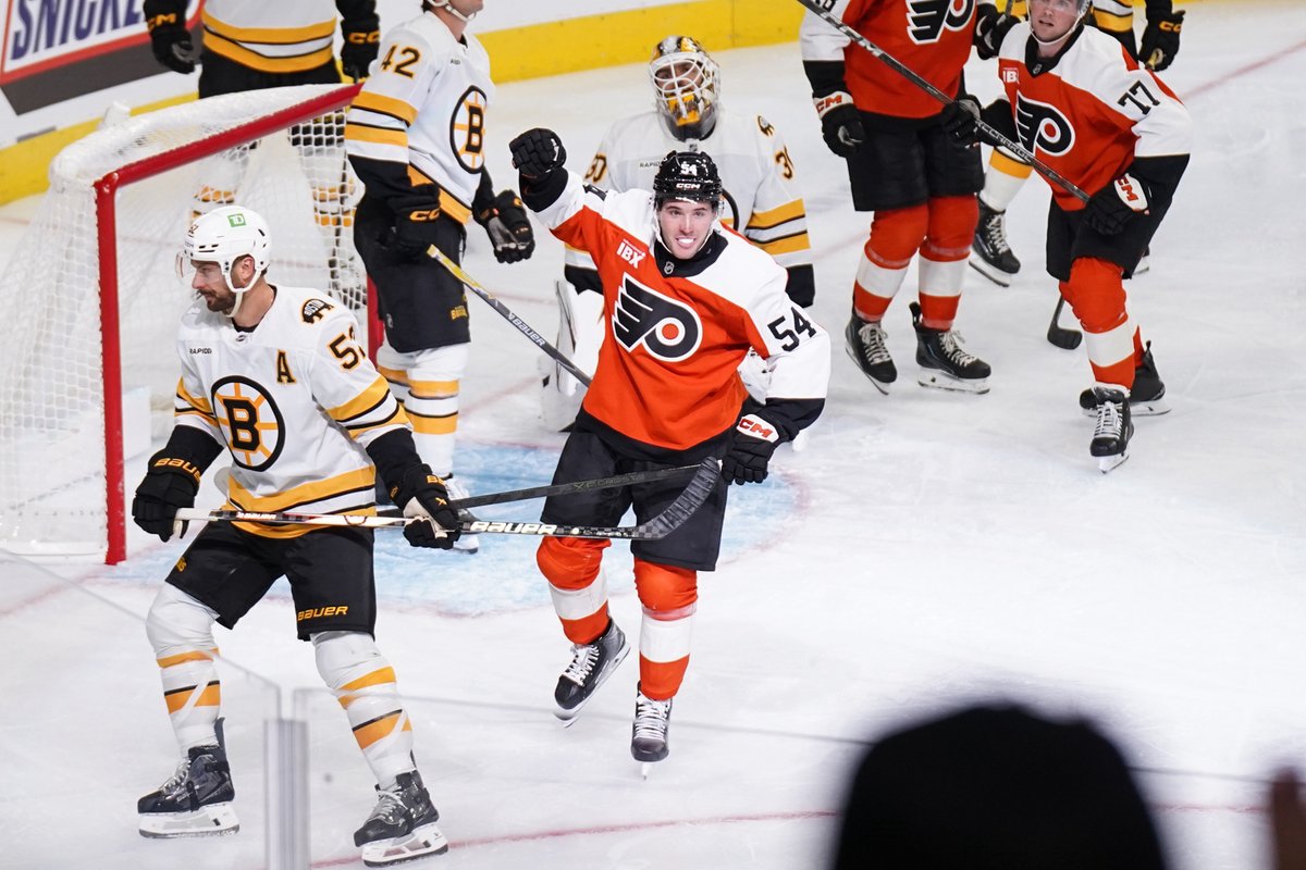 NHLFlyers's tweet photo. 🔶 FLYERS WIN 🔶

It's a 2-0 victory for the Orange &amp; Black in Round II against Boston! 

#BOSvsPHI | #LetsGoFlyers https://t.co/BQ3IrE0B5a