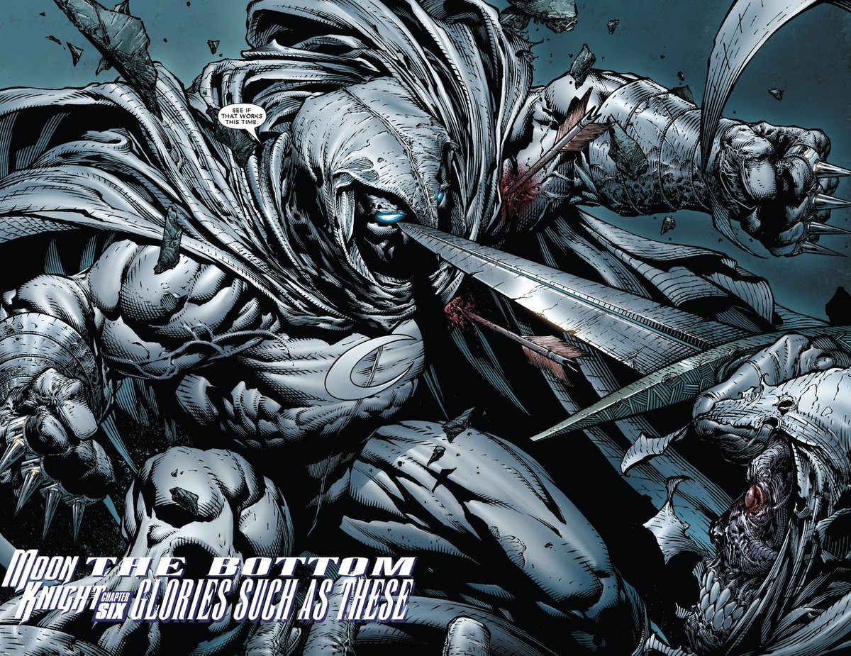 JJJTTTDDD3's tweet photo. I'll let the pages speak for themselves

- Moon Knight (2006), written by Charlie Hutson and drawn by David Finch https://t.co/gu5kAjff5X