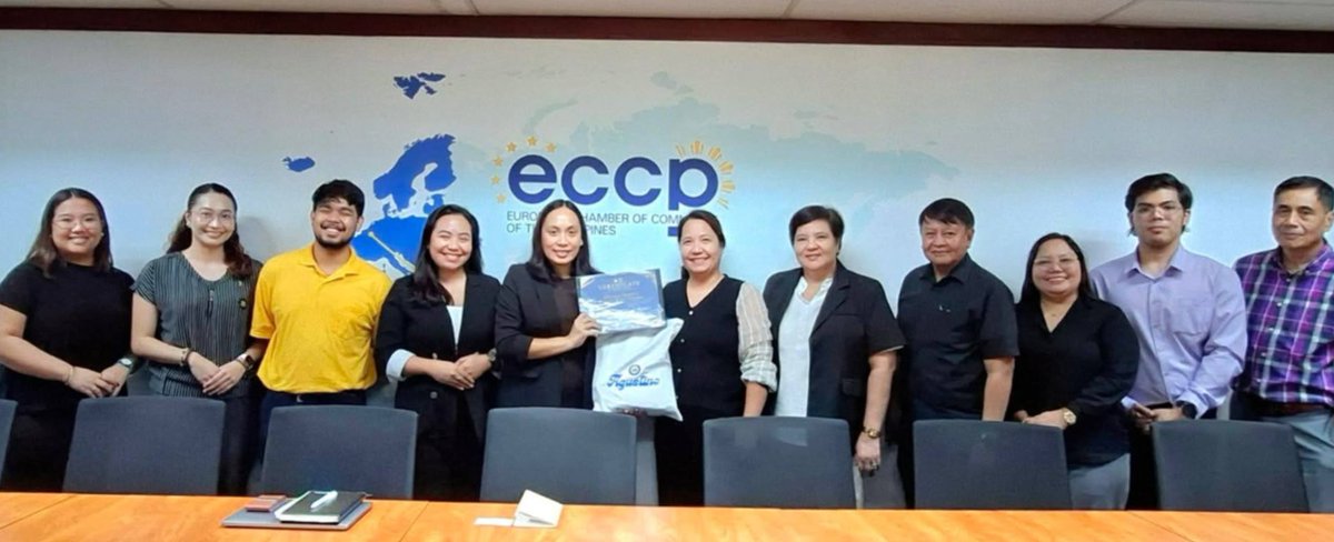 eccponline's tweet photo. Strengthening industry-academe ties! 📚 🤝🏻

On 8 July 2026, the European Chamber of Commerce of the Philippines (ECCP) welcomed its new member, La Consolacion University Philippines (LCUP), to the Chamber’s Makati office for an educational visit and strategic dialogue.

The meeting aimed to strengthen industry-academe engagement and enhance understanding of current business trends, international best practices, and the evolving needs of the business community.

The meeting was joined by ECCP representatives Ms. Kyla Uy, Senior Advocacy Officer; Ms. Canela Reillo, Membership Officer; Mr. Justine Ocate, Advocacy Research Associate; Ms. Shaireen Dayao, Member Relations Associate; and Ms. Gen. Anaquita-Gatan, Director of Operations.

Representing LCUP were Dr. Evangeline Pascual-Dayao, Program Head of Business Administration; Dr. Cecille De Guzman, Faculty Member; Mr. Bobby Isip, CPA, Program Head of BS Accountancy; Ms. Camia Oficial, Faculty Member; Mr. Renmar Cruz, CPA, Faculty Member; and Mr. Edmund Arriola, CPA, Faculty Member.

The ECCP looks forward to furthering discussions and exploring cross-industry opportunities for collaboration with LCUP.

#ECCPCommunity
#ChamberOfChoice
#BrighterPossibilities