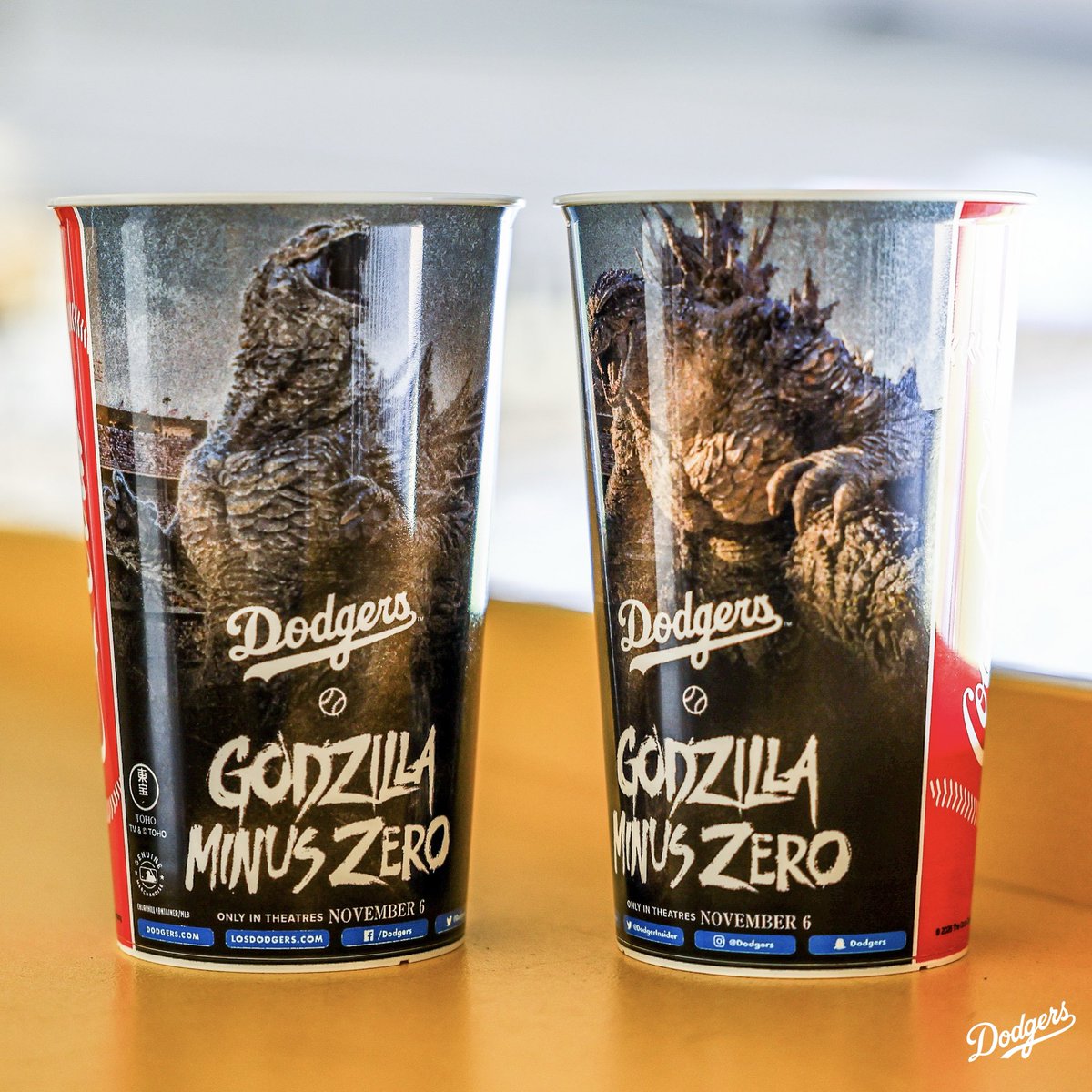 14_kaiju's tweet photo. ‘Godzilla Minus Zero’ x Dodgers cups https://t.co/IHvRNtCAR4