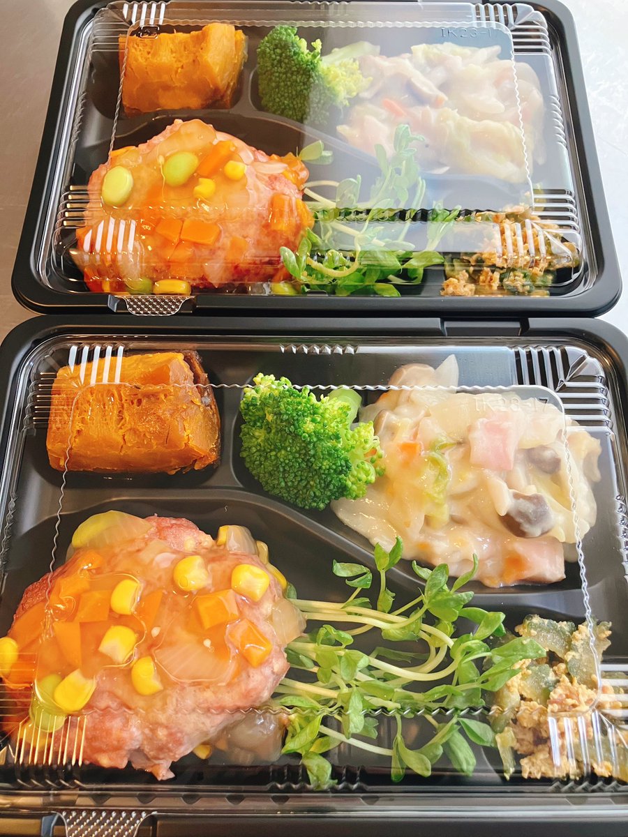 itsmonogohan's tweet photo. こんにちは。今日の昼は、豆腐バーグです。ハンバーグ種に豆腐を混ぜた豆腐バーグに、ニンジンやタマネギ、コーン、枝豆で作ったあんかけです。肉汁やスパイスを多用した濃厚なソースと違い、あんかけは普通のハンバーグだと肉の風味に負けてしまうので豆腐を足しています。#いつもの御飯 https://t.co/MC69VBJSol