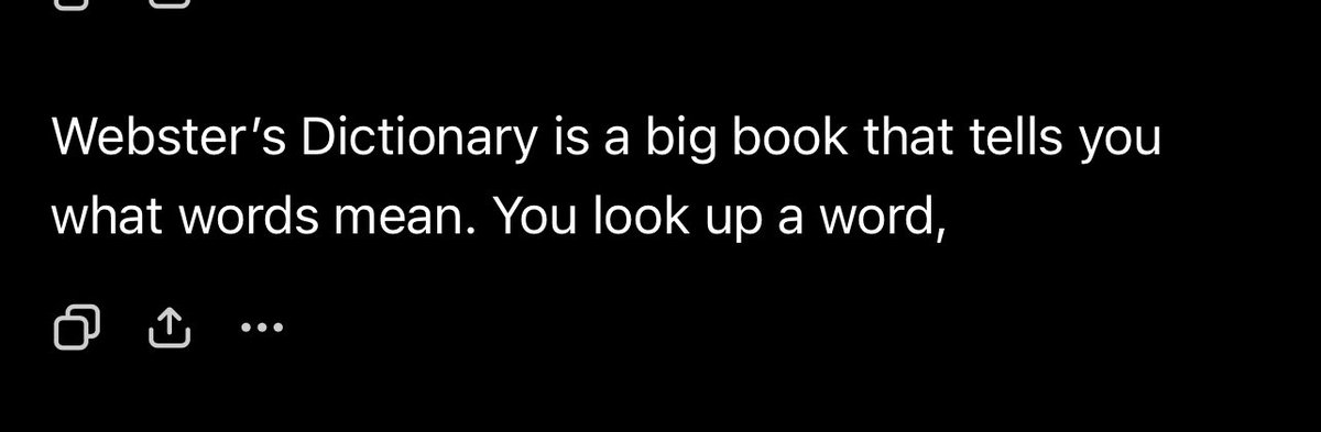LuciferMusicAI's tweet photo. Hahahaha. ChatGPT just Airplane’d me. While talking to it about the differences between venomous and poisonous with my son, I asked it “What’s Webster dictionary?” thinking it would know to look up the definition then it hits me with this. https://t.co/I9qVzcQf2x