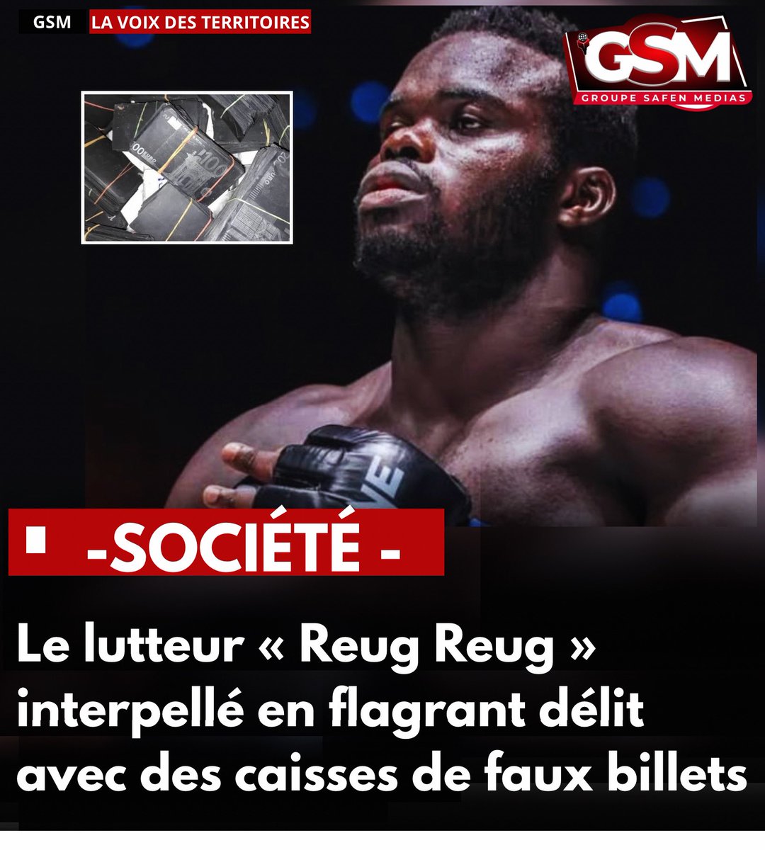 ZaleGSM's tweet photo. Société : Le lutteur « Reug Reug » interpellé en flagrant délit avec des caisses de faux billets
Lire l’article : https://t.co/qn2B20y4OH
#GSM, La Voix Des Territoires
#ReugReug #Lamb @aliounetine16 https://t.co/6QKruatenn