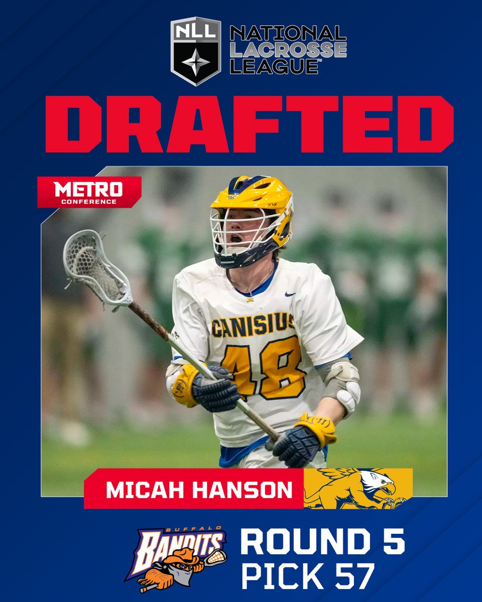 MetroConfSports's tweet photo. #MetroMade

@GriffsMLax's Micah Hanson has been selected in the fifth round of the 2026 @NLL Entry Draft 🥍

@NLLBandits | @GoGriffs https://t.co/PdqeqDtygw