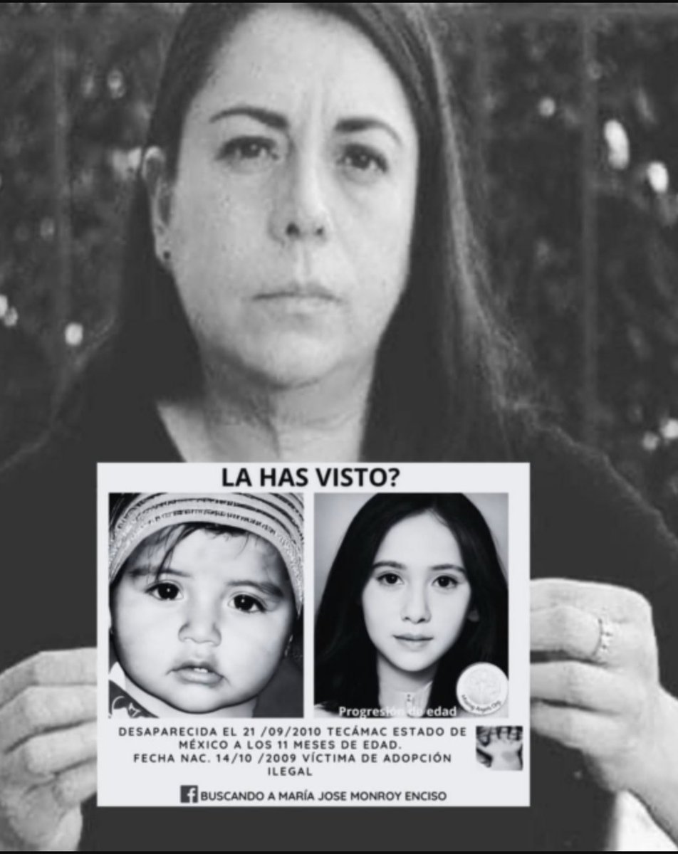 ReporteMxNotic1's tweet photo. Sigue la búsqueda de María José Monroy Enciso, pequeñita raptada desde el 21 de septiembre en 2010 en Tecámac, Estado de México
#HastaEncontrarla @AngelaCedeno_PI @FiscaliaEdomex @FGRMexico @SSPCMexico
https://t.co/m42ST2EPno https://t.co/ugiH5TWQWA