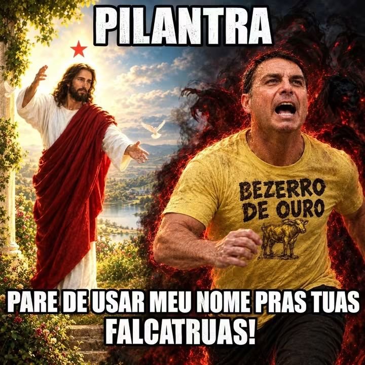 BresquiMa's tweet photo. Não vote em quem usa Jesus para enganar e enriquecer por meio da política https://t.co/0osLZRyTcC