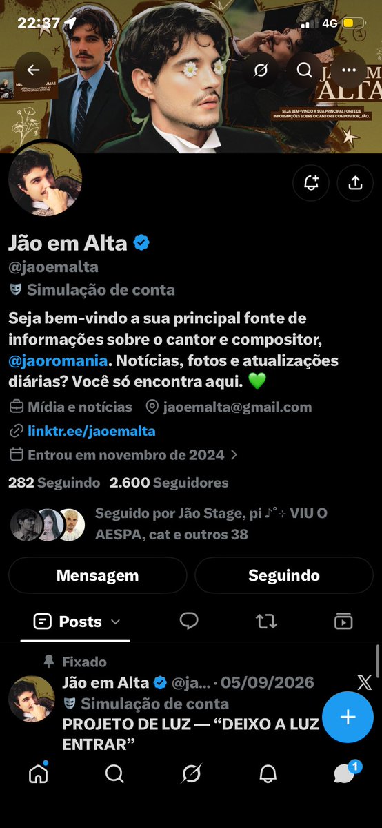 htpss_ninax's tweet photo. @jaoemalta Em  2025, eu estava passando por uma fase difícil com minha mãe e insisti p que ela fosse cmg, pq qra q ela entendesse o qnt o Jão faz parte de mim. Dps dql show, ela passou a admirar mt ele e nss relação melhorou MT. 🥹💚 Por isso, estar nesse show seria muito especial pra mim. https://t.co/BdhEElJino