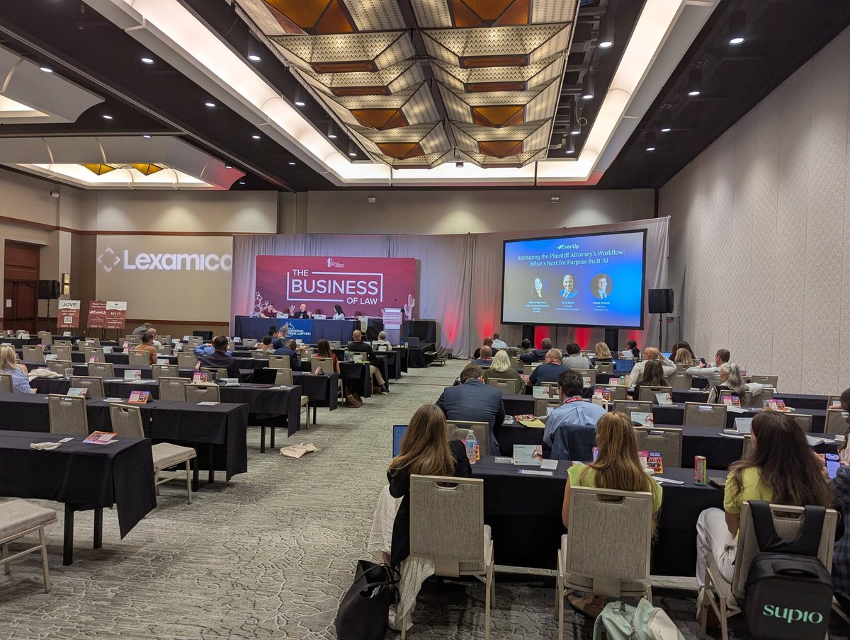 ADwebdesigns's tweet photo. I was at The Business of Law Conference.  Very interesting lots of AI talk.  

Mark &amp; Alexis speaking at the conference. https://t.co/ujo315Ti1W