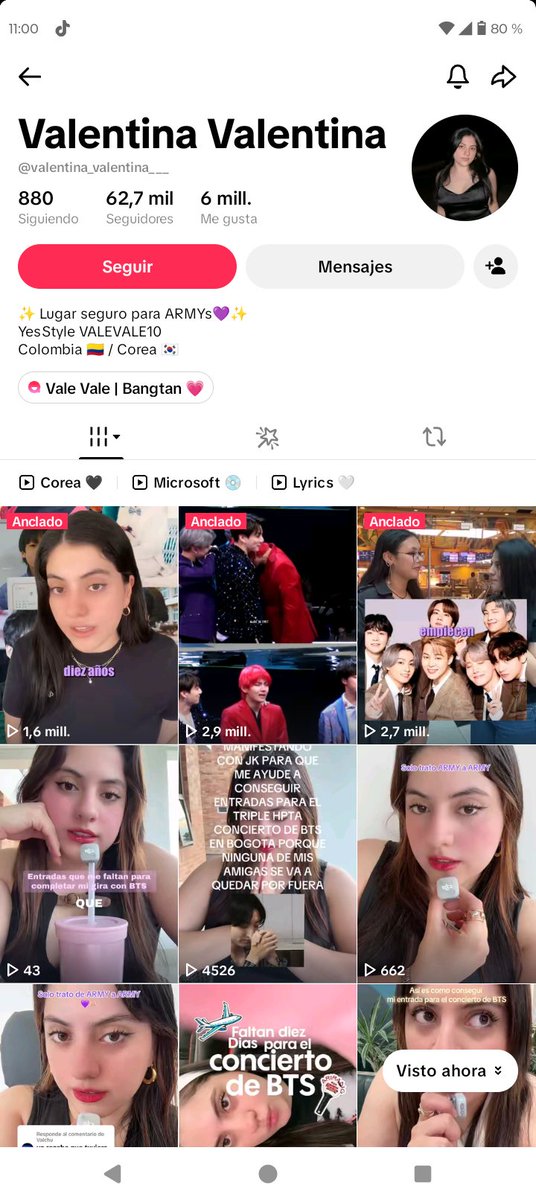 JBias99891's tweet photo. Está supuesta army que se hace llamar "Valentina Valentina" en tiktok,dice estar buscando boletas, según ella le compró una boleta a "Army clóset" Pero ella es la dueña de esa tienda y vende las boletas a precios exagerados con la excusa de que no tiene para pagar el hospedaje... https://t.co/7mTtKeXMyo