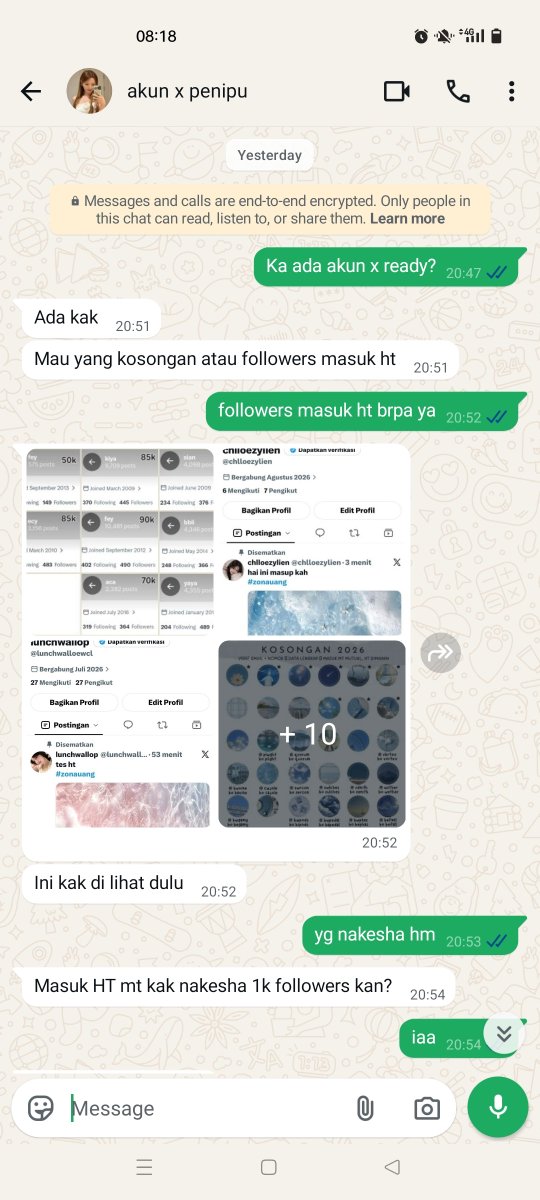 pehrmata's tweet photo. penipu gini enak kalo di kerjain balik. udh berapa customer yg lo tipu goblok!
makanya jgn nipu2in orang mulu tai! 

081383385776  dana atas nama DARLIUS
AKUN X GANTI2 BE AWARE PLEASE #zonauang #zonaba https://t.co/WAl8jbrzaW
