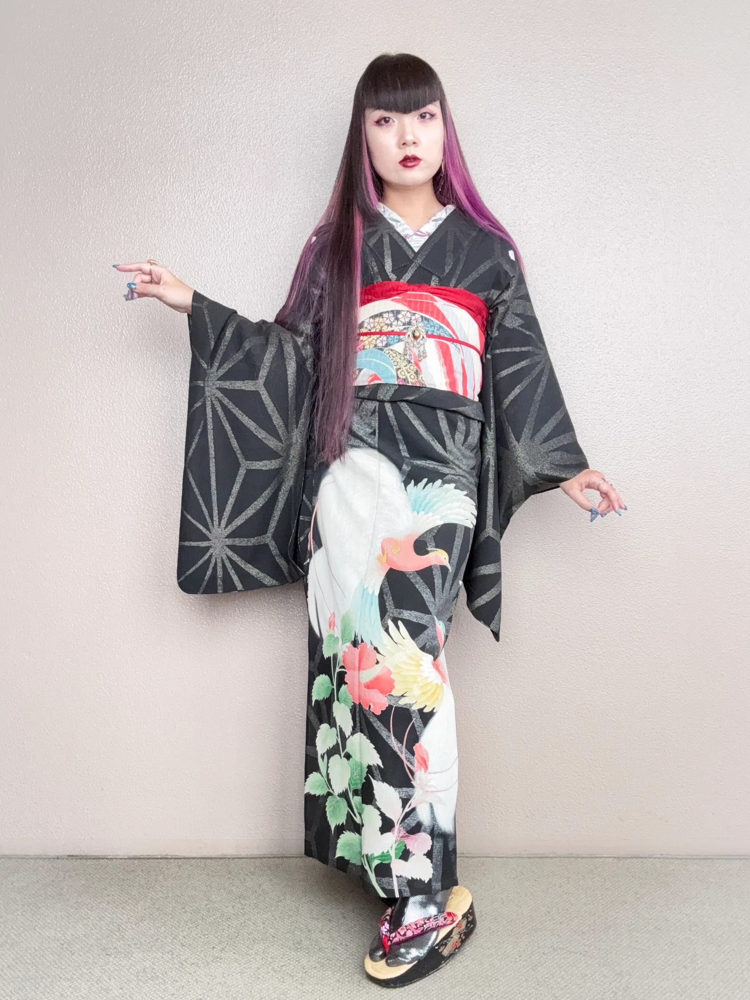 夏着物紗正絹　麻の葉柄、 グレー　美品 Takako Abe on X: 