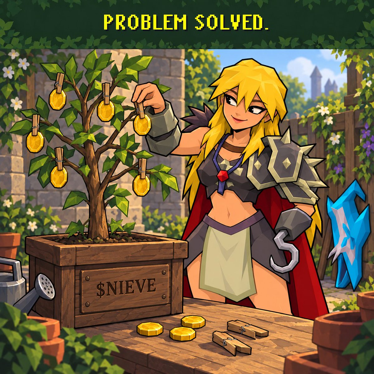 NIEVEonchain's tweet photo. “GP doesn’t grow on trees.”
Nieve: “Give me five minutes.”

$NIEVE $GP https://t.co/QqtILdkf7I