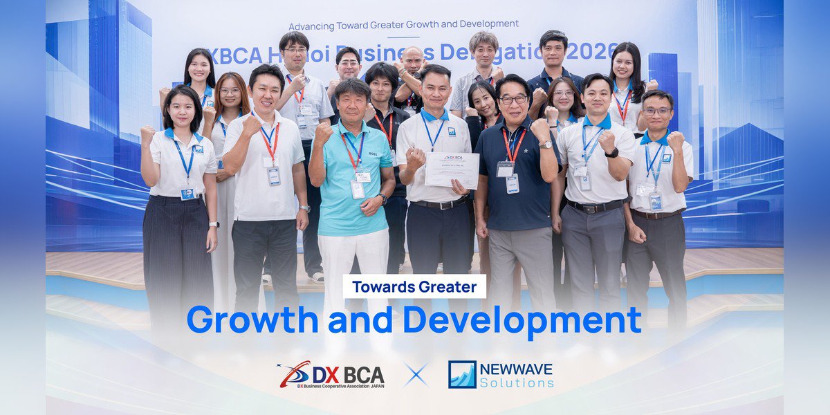 GENICPRESSAPP's tweet photo. NEWWAVE SOLUTIONS JSCがDX事業協同組合初の海外認定オフショア開発センターに認定
2026年9月3日にハノイ本社で授与式が開催され認定番号はDXBA-ODC-2026-001
✨詳細はこちら👇
https://t.co/y6u2XRs8gB https://t.co/uVDvMIdA1h