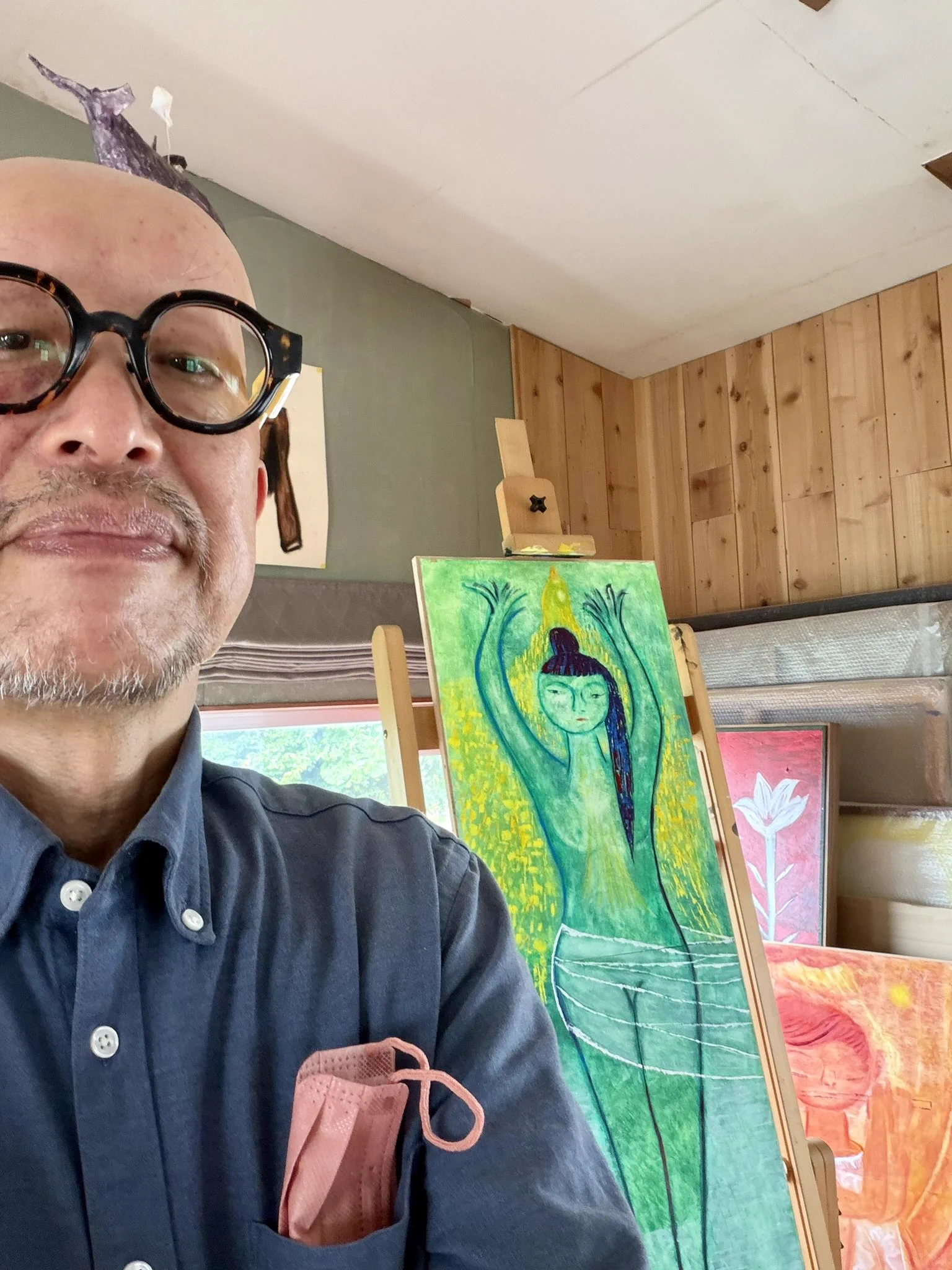 【中野晃爾 作 陶画 額装＋作家略歴パネル付】 桜の花 リトグラフ 木製フレーム 村上稔／セルフソウアート on X: 