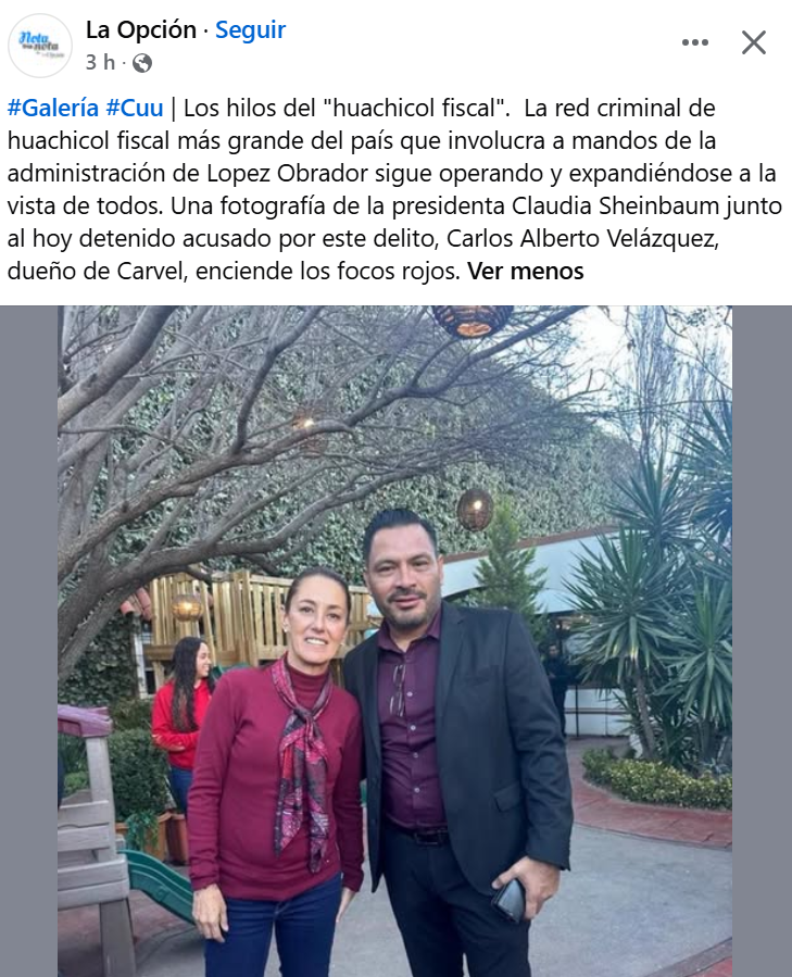 Chihuahuense_78's tweet photo. Ezdeke no hay pruebas de que alguien del gobierno esté coludido... 
Ni habrá mientras la presidenta los siga protegiendo. https://t.co/daYaLZfK52