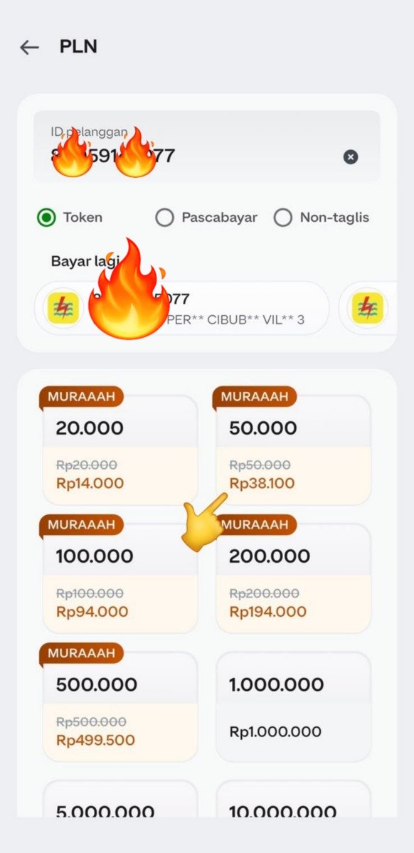 jessaus's tweet photo. tadinya mikir mau isi nominal berapa, terus liat ada promo gopay. akhirnya ambil yang 50rb karena jatohnya 40rb aja #DISKONPLNDIGOPAY https://t.co/Asxtq18fci
