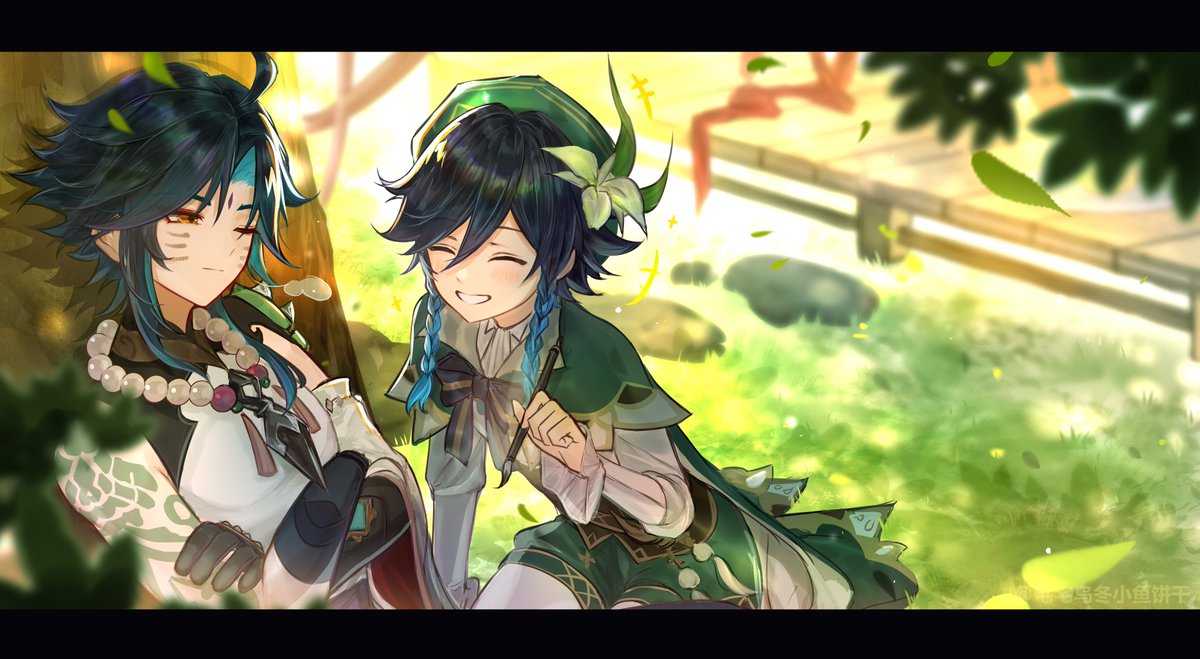 dongdongmiaoji's tweet photo. 【魈温】逐月嬉风
#xiaoven #xiao  #venti https://t.co/rxc6dLd10J