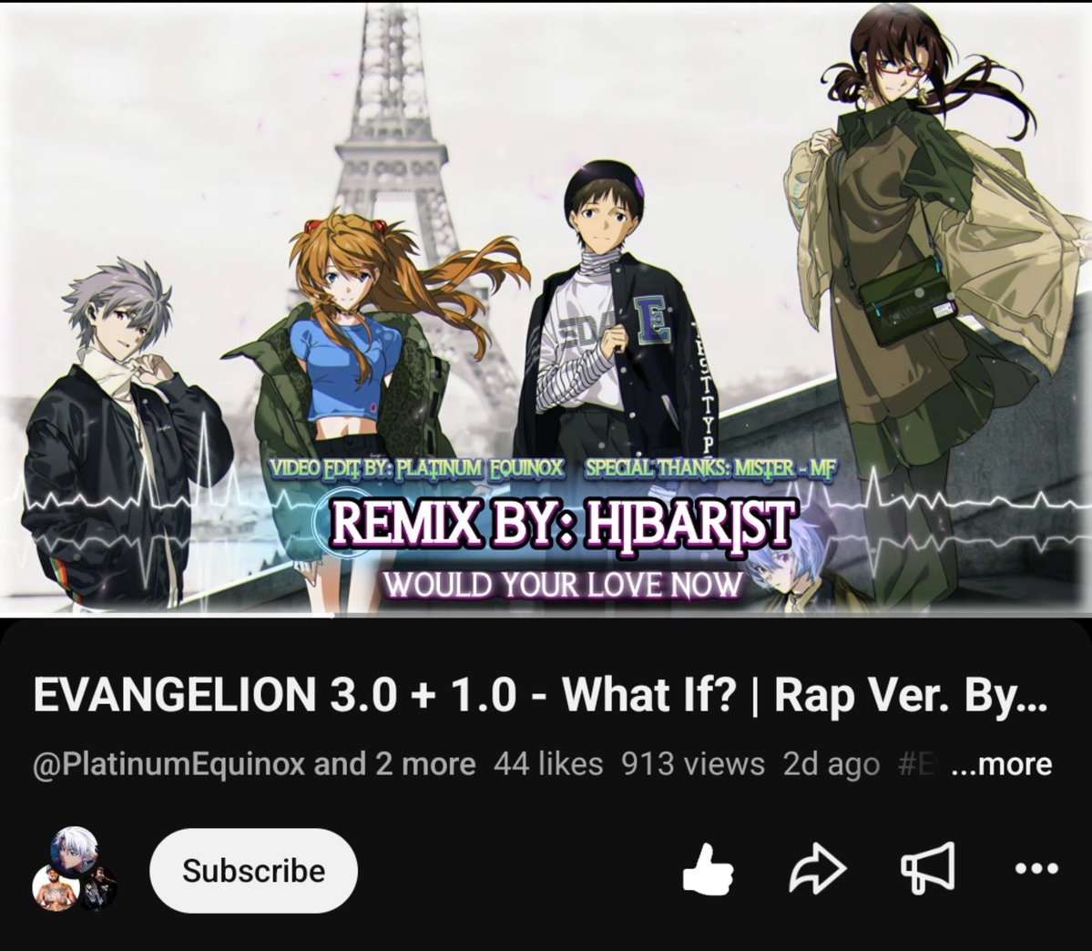 PlatinumEquinox's tweet photo. ALMOST 1K VIEWS!!!! 🎉🎊🍺🔥 

#EVANGELION #WHATIF 

YOUTUBE ✨️ https://t.co/vF1mnv37v5 https://t.co/4nhtEzrT7p