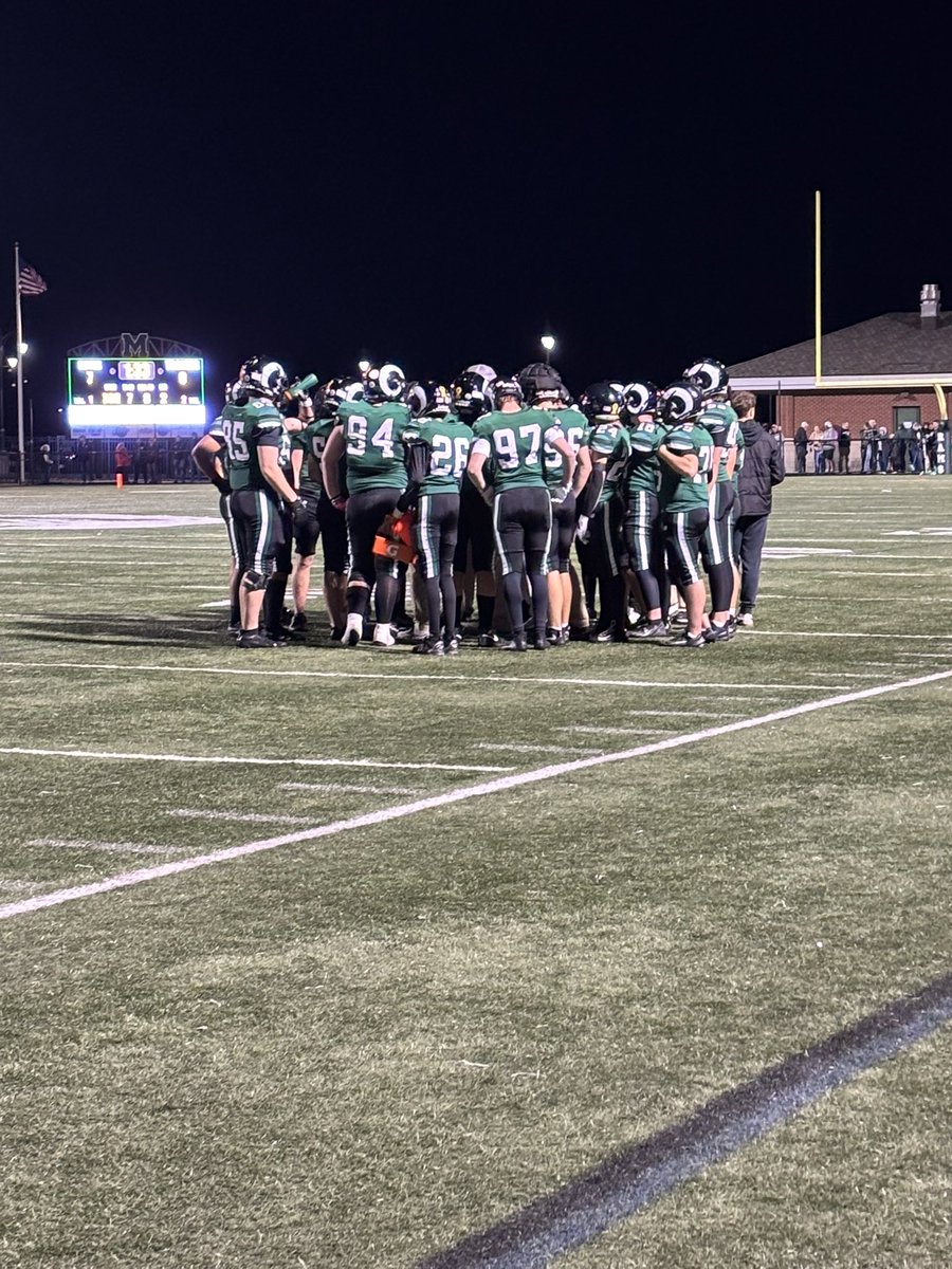 GORAMSathletics's tweet photo. Football Final:
Marshfield 18
Bridgewater Raynham 15
With seconds left, Mikey Appel gets the Field Goal to win the game! https://t.co/Ed8vZJQHiw