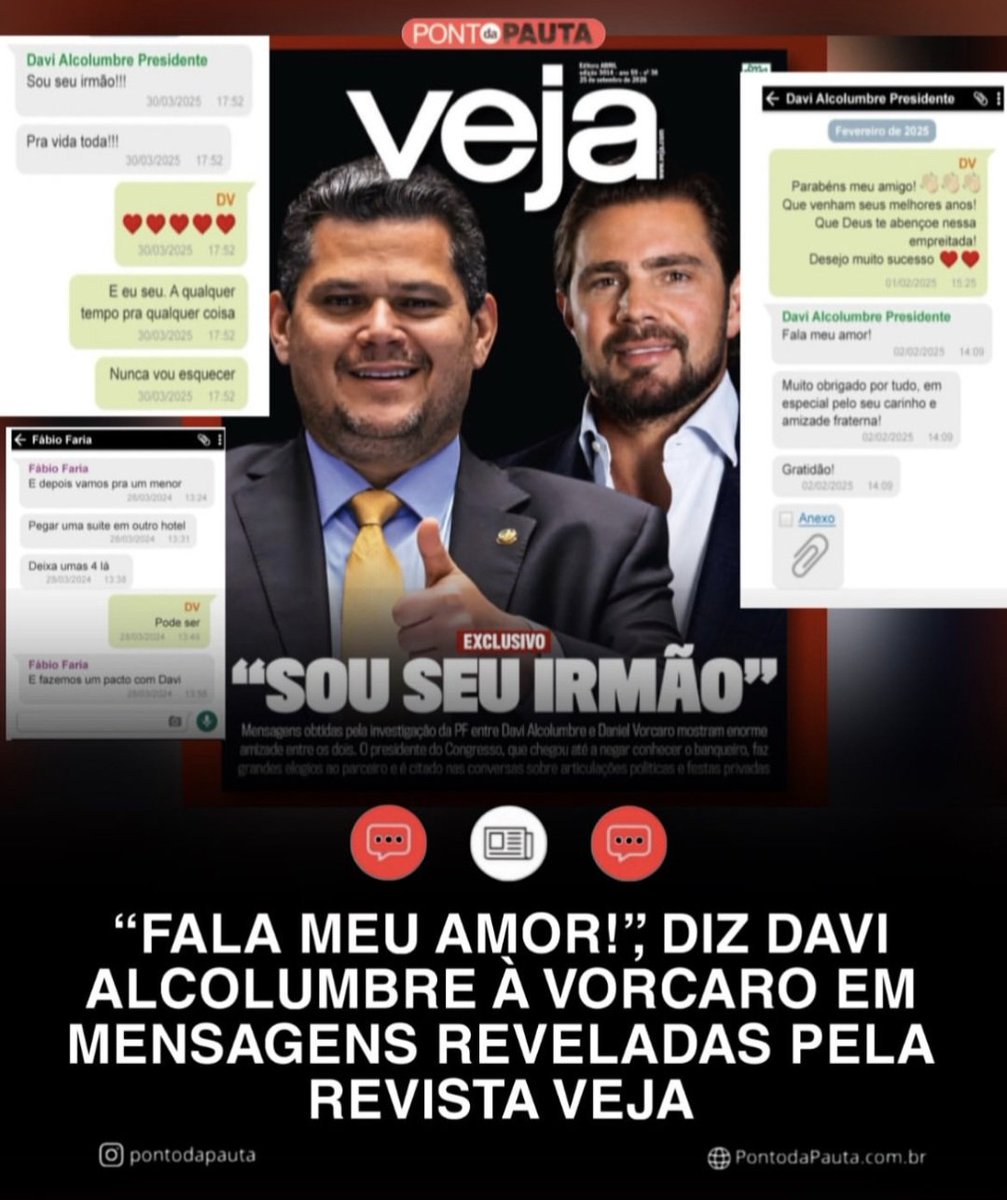 Hanna_The4's tweet photo. O  Vorcaro  era  'fodão'  mesmo...🤔
O Gonet sentia 'saudades' dele e o 
Alcolumbre o chamava de 'meu amor'. https://t.co/q7Q7AWNd2I