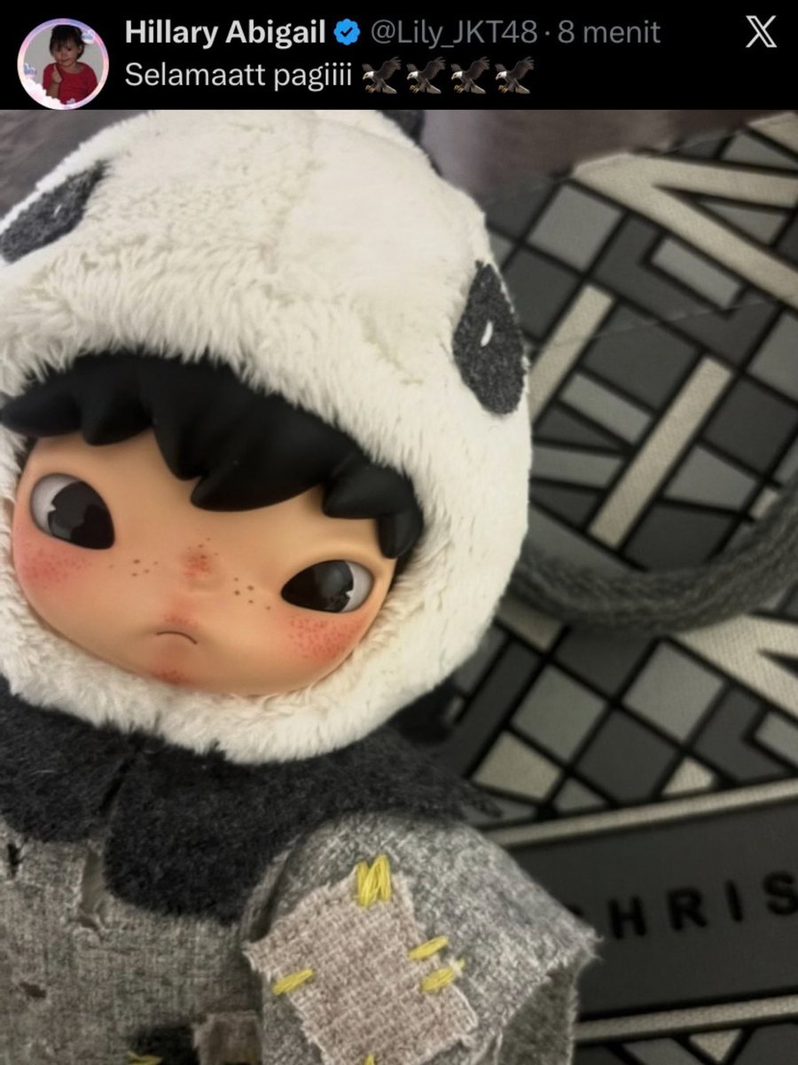 Oldschools_'s tweet photo. Keychain yg dipamerin Lily (@Lily_JKT48) di X: Pop Mart - Hirono After Dark Series Plush Doll Pendant π€β¨
Gantungan kunci plush pendant dari Hirono seri After Dark yang aesthetic, sedikit gothic, ππ€
#Os48 #LilyJKT48 https://t.co/LM4rPS4cAt