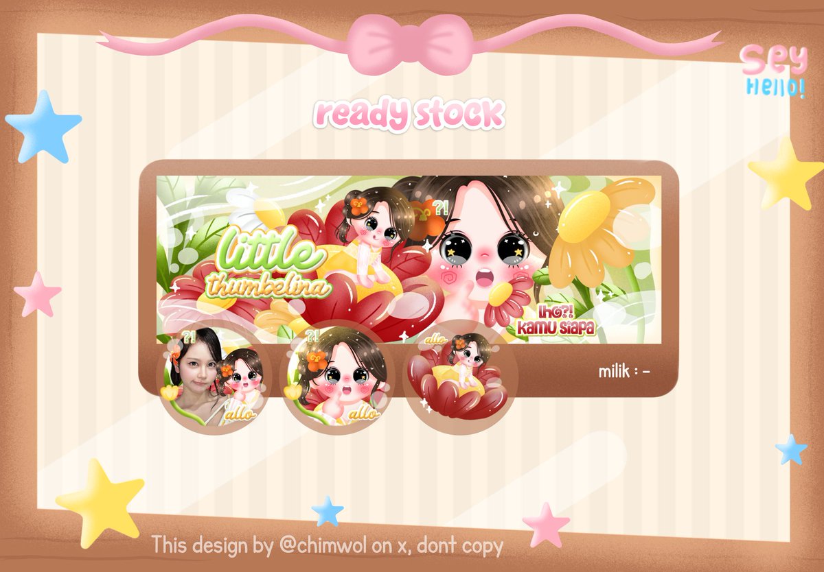 chimwol's tweet photo. 𖥦  help rt, thank you so muchie 📢💟⭐️

hallo! . . sey membawa rs layout chibi carmen dari katalog ‘thumbelina’ yang bisa dijemput sekarang 🪄👩🏻‍🍳🍓price IDR.35.000 . . 💬 free retext

tags :: #bealanja https://t.co/NI0SDbrIVI