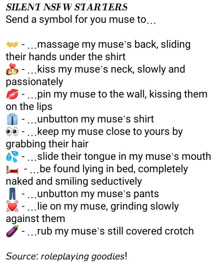 goldnpassion's tweet photo. || comment an emoji (or let me know if you want it randomized) and I will write a starter based on it trust 💪

"my muse" refers to aether , send (+ reversed) if you want the prompt the other way around! https://t.co/nqWoI6d2iJ