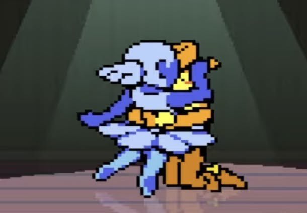 Gulara40's tweet photo. @MelaninGod8 @VolcanicLeather @ChudMuncher_ You like deltarune and are homofobic?LARP https://t.co/7qN7wJab9N