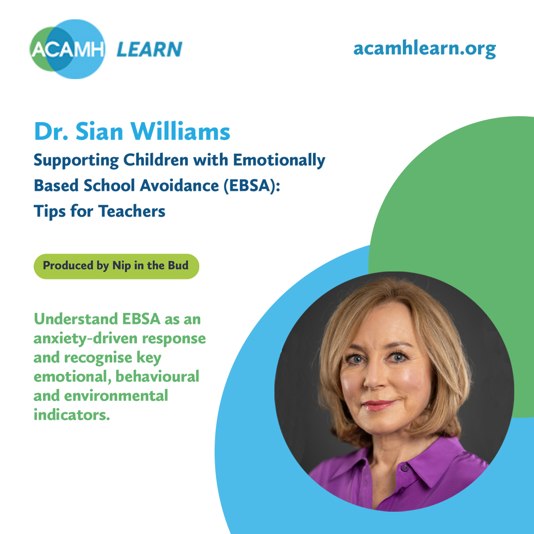 acamh's tweet photo. Learn practical, evidence‑informed strategies to reduce pupil anxiety, build trust, and support gradual reintegration into school with this short and insightful @NipintheBudFilm film on #EmotionallyBasedSchoolAvoidance (#EBSA). https://t.co/EbL7bSzLFE https://t.co/eLktNfIgaZ