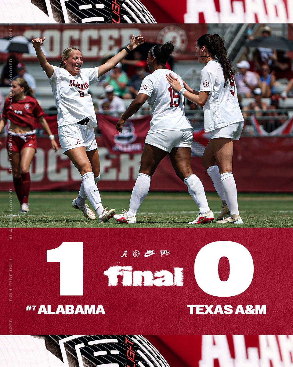AlabamaSoccer's tweet photo. 3-for-3 in SEC with 3 shutoutsโผ๏ธ
#RollTide https://t.co/gYkQRfWWGd