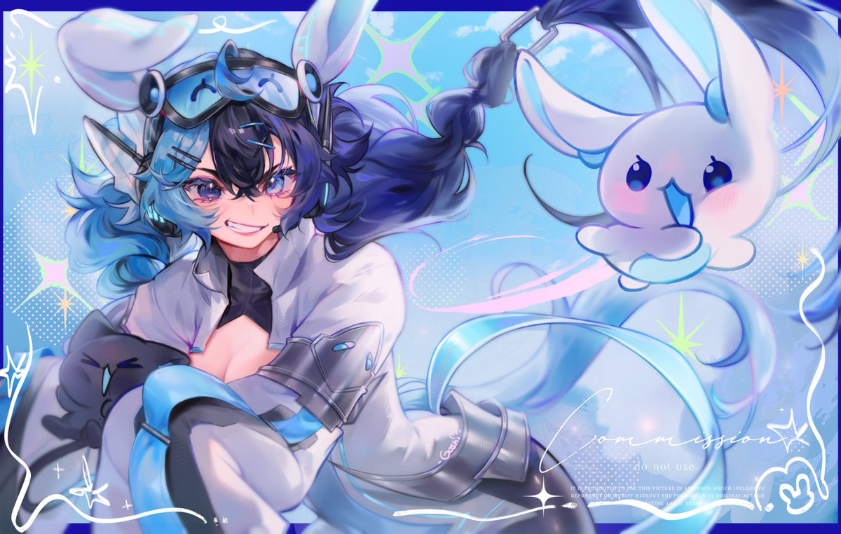 goshi_twt's tweet photo. Halfbody commission for @/TechnoireVT 💙✨ https://t.co/H4y0xAXxNU