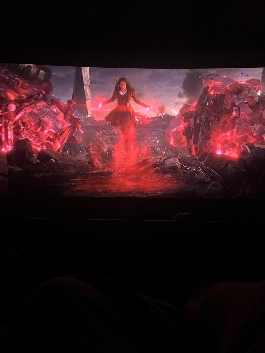 wandasattorney's tweet photo. Wanda Maximoff isn’t back (yet) but seeing her back on the big screen healed something in me #AvengersEndgameEncore https://t.co/VhdLRMtdRU