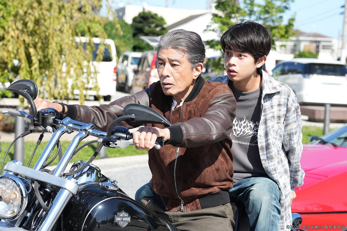 PrimeVideo_JP's tweet photo. 〈舘ひろし〉主演
『免許返納!?』
独占配信中🏍

「絶対、免許返納なんかしないよ！！」
「まだまだハーレーに乗って
　ショットガンをぶっ放したいんだよ
　俺は！！！」

アクション大好き
映画スター⭐南条弘の
＜もっともあぶない＞
免許返納の旅の行方は…？ https://t.co/WGV7W0vJby