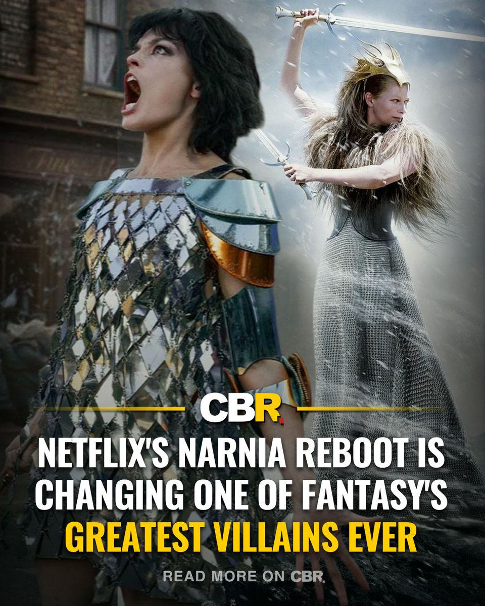 CBR's tweet photo. One of the most formidable villains in the fantasy genre's history is being changed significantly in Greta Gerwig's Narnia: The Magician's Nephew. https://t.co/A8ayalnH6k https://t.co/jgReaiGSEm