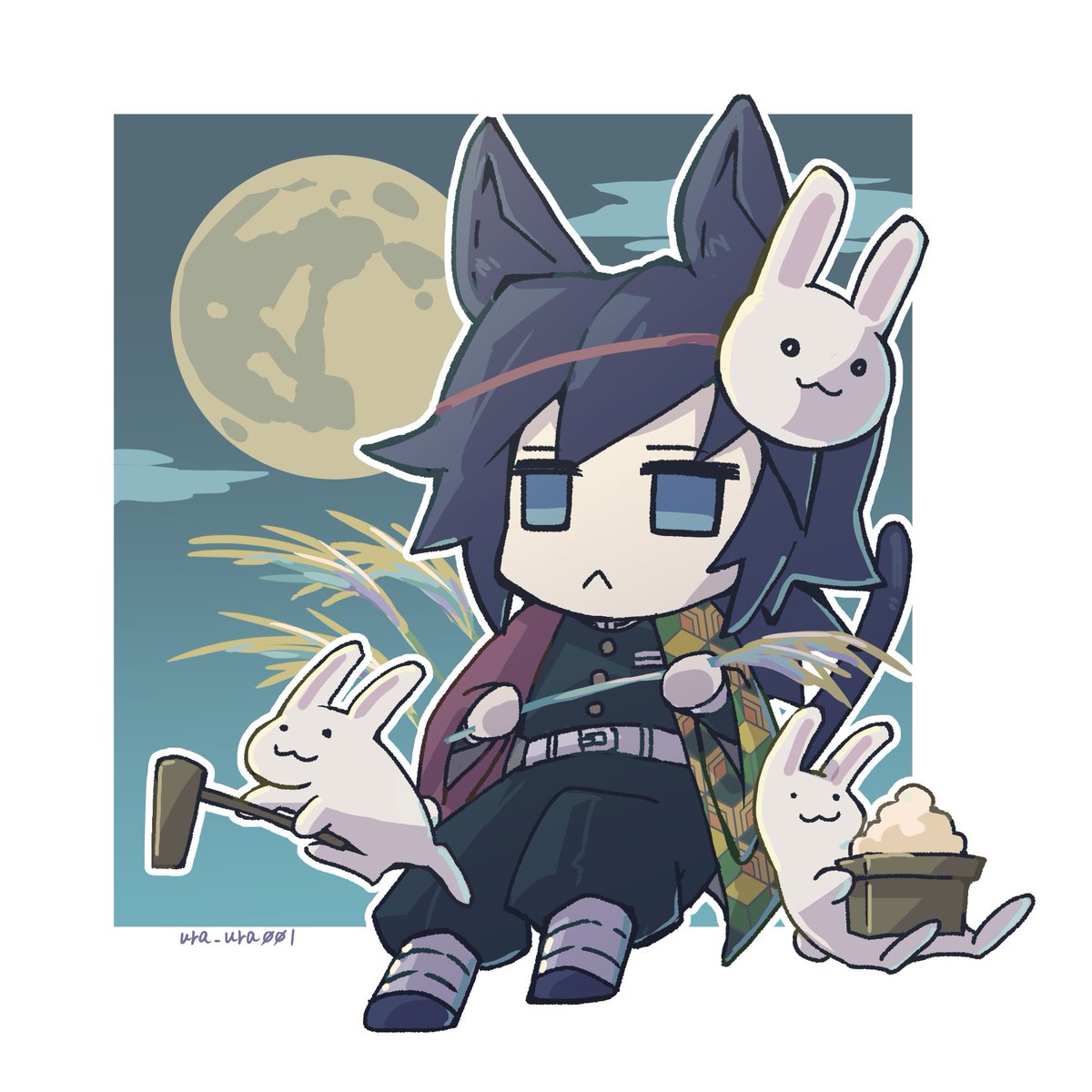 ura_ura001_'s tweet photo. 十五夜とねこ岡さん https://t.co/mYGwtzRN1o
