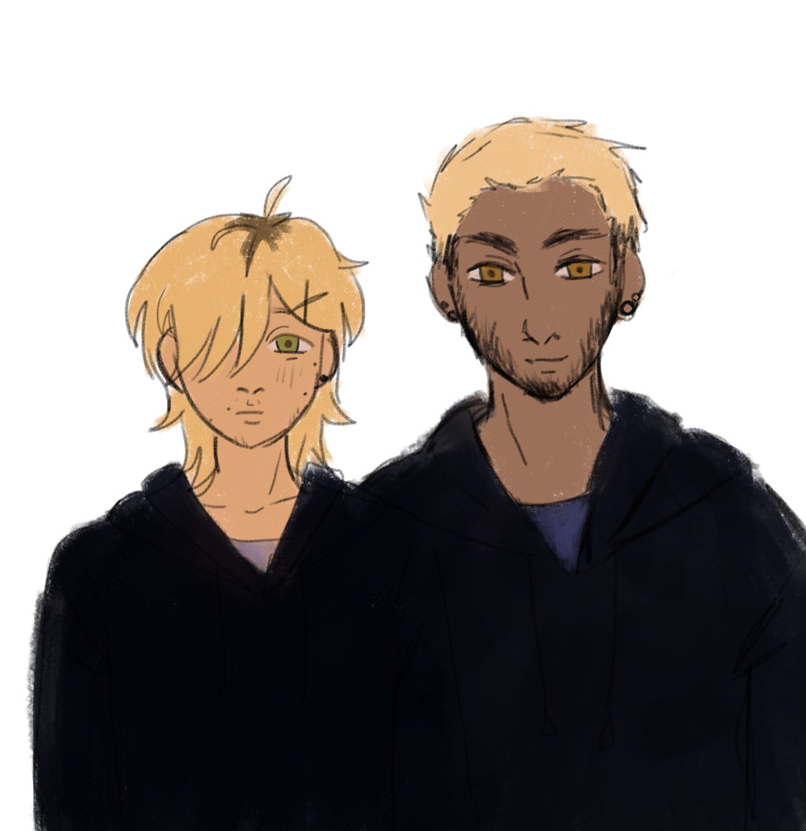 weonsexyy's tweet photo. since my brother decided to copy me and bleach his hair we just look like this now man https://t.co/yHsJrT1aNL