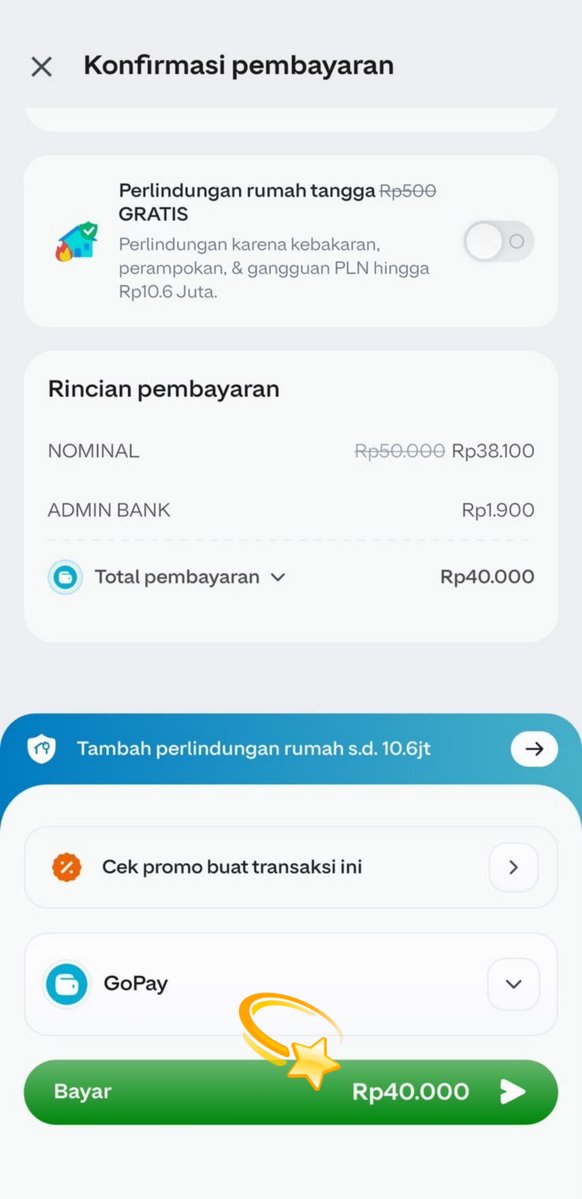 Destianagelis's tweet photo. Meteran udah bunyi tit tit lagi, buruan isi di GoPay lagi ada promo 50rb bayar 40rb aja udah sama biaya admin! Lumayan ngirit #DISKONPLNDIGOPAY https://t.co/LHxdmy7Yv6