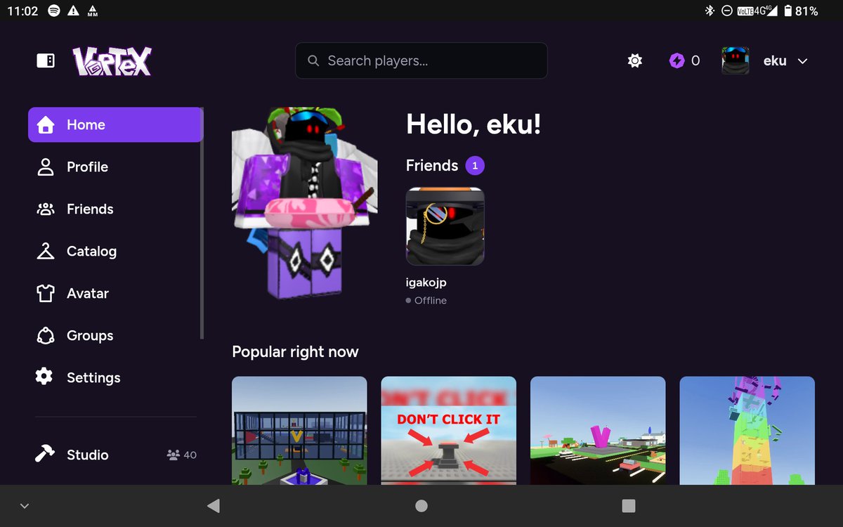 playvortexio's tweet photo. A whole redesign of the website! (sorry I got the screenshot on my tablet. I am outside.)
#Vortex #VortexDev #Roblox #RibloxDev #news #VortexUpdate https://t.co/AZO9cRrzPX