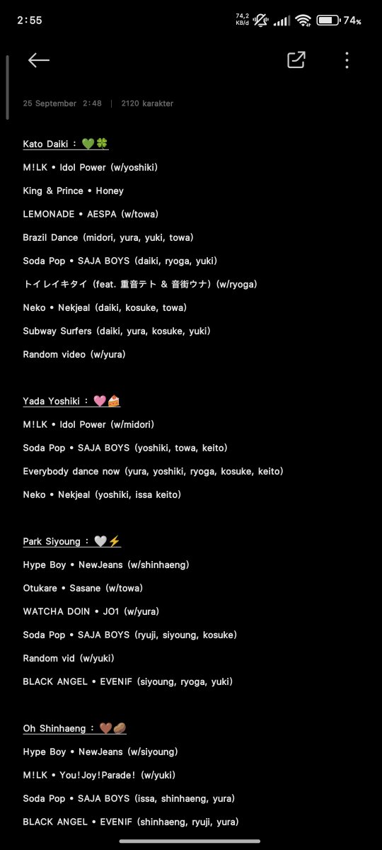 amuyadako's tweet photo. #KO1KEYZ challenge videos so far :
excluding 'KO1KEYZ' &amp; 'Neko' (solo) might’ve missed some or made a few typos, and this can change anytime! last updated — 240926 https://t.co/SaUaZwT1K2