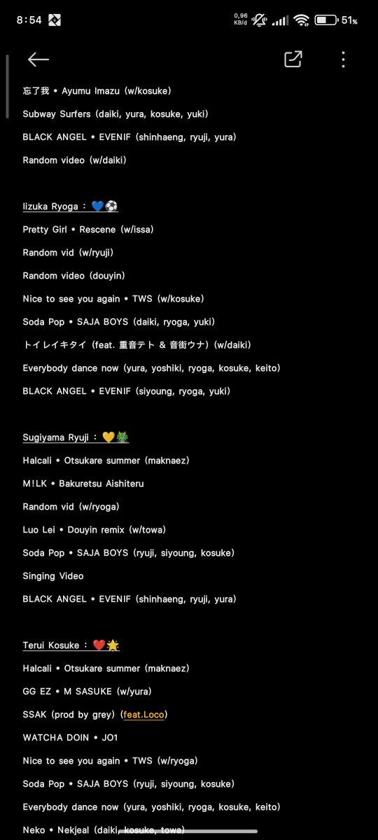 amuyadako's tweet photo. #KO1KEYZ challenge videos so far :
excluding 'KO1KEYZ' &amp; 'Neko' (solo) might’ve missed some or made a few typos, and this can change anytime! last updated — 240926 https://t.co/SaUaZwT1K2