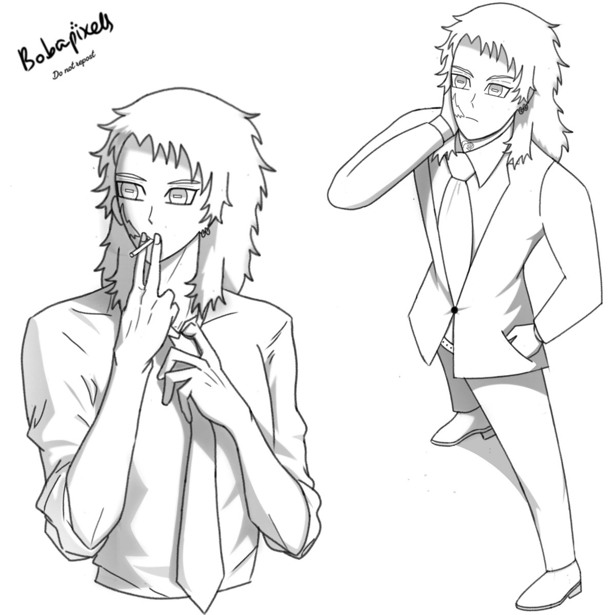 BobaPixels_'s tweet photo. Some men should not be allowed to wear suits. And smoke cigarettes 🫦
#demonslayer #kny #sabito #yakuza #digitalart https://t.co/jacikgWA7w