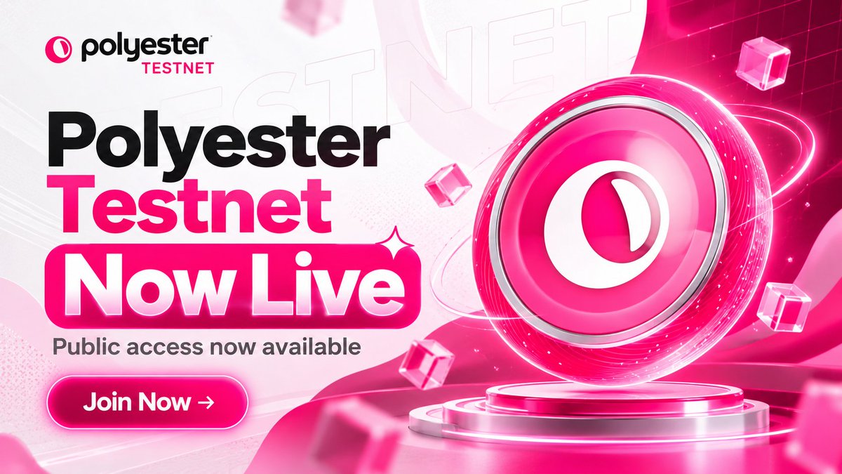 Airdropinsider_'s tweet photo. 🚨 POLYESTER PUBLIC TESTNET IS NOW LIVE

Found a new 100% free testnet worth trying.

@polyester is building an orderbook based DEX for trading and lending native assets across chains, including BTC, XRP, LTC, HYPE & more.

No referral.
No KYC.
No deposit required to get started.

What you can do:

🔗 Join: https://t.co/VzzOZ3CrFo

→ Claim free paper assets every 24h
→ Trade on spot markets
→ Test advanced order types & trading tools
→ Try API trading + subaccounts
→ Deposit/withdraw native testnet assets
→ Explore BTC, ZEC, XRP, LTC, BCH, DOGE testnets

They’re also planning paper-trading competitions, giveaways and community events with real crypto prizes during the testnet.

This isn’t just a “connect wallet and click a button” testnet.

If you want to farm activity, actually use the platform and test different features.

Polyester farmers, who’s trying this one? 👀