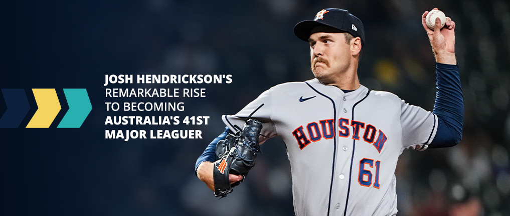 baseballcomau's tweet photo. He spent two years out of the game, had Tommy John Surgery, was released, forged a journey back through hard work, Independent Ball, the ABL and Team Australia.

Hendo earned this chance, and now he is a Major Leaguer.

What a journey for Josh Hendrickson, who made his MLB debut for the Houston Astros yesterday.

Read about his remarkable journey from juniors to the Majors here:https://t.co/aDY8PTvXqU

Aussie #41 💚💛